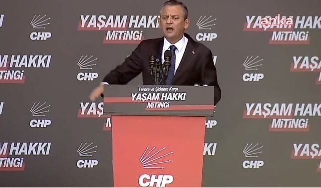 CHP'den teröre karşı miting | Özgür Özel: Teröre meydan okumaya geldik