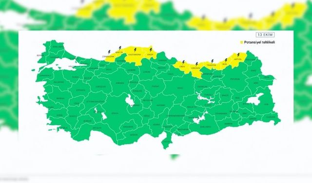 Meteoroloji'den Karadeniz'e yağış uyarısı