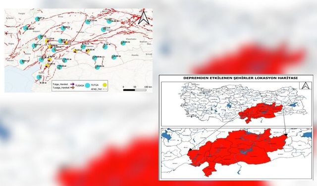 6 Şubat depremlerindeki zemin kayması, Tapu Kadastro'nun haritasına yansıdı