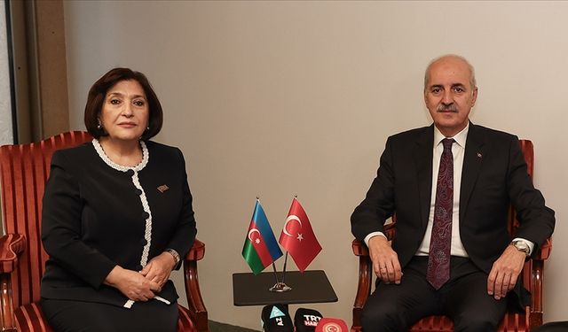 TBMM Başkanı Kurtulmuş, Azerbaycan Milli Meclis Başkanı Gafarova ile görüştü