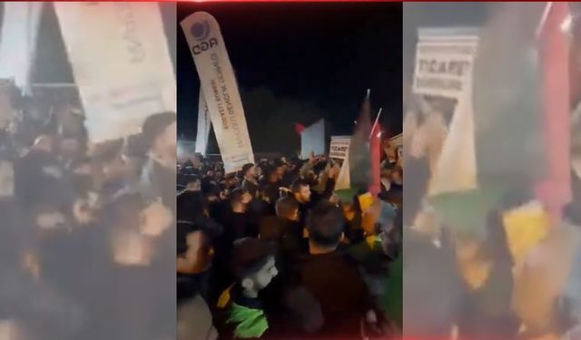 Derince Limanı'nda ZIM lojistik gemisi protesto edildi!