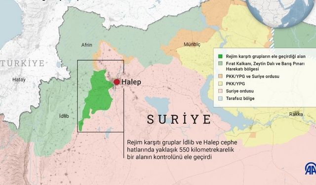 Suriye'de rejim karşıtı gruplar Halep'in büyük kısmını ele geçirdi