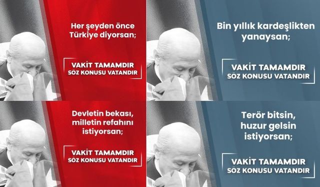 MHP'den 4 gün üst üste "Vakit tamamdır" paylaşımı