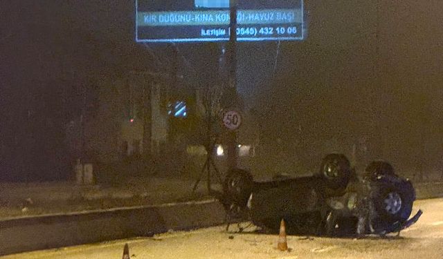 Çubuk'ta cip devrildi; 1 ölü, 1 yaralı