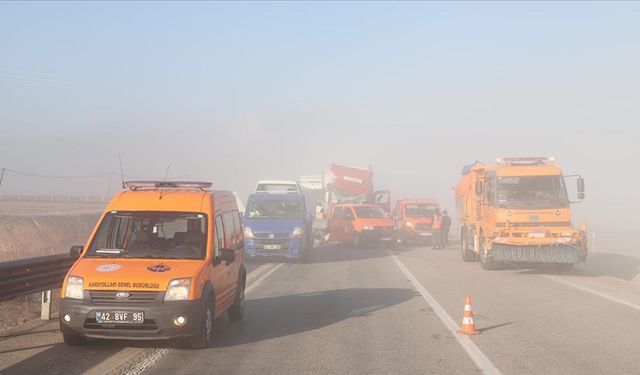 Konya'da zincirleme trafik kazasında 8 kişi yaralandı