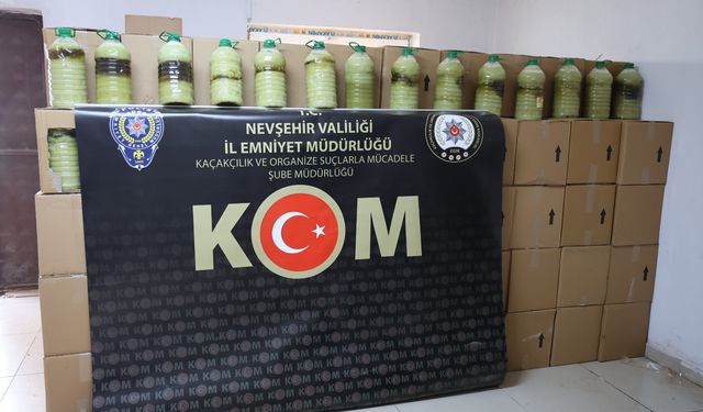 Nevşehir’de 5 bin 370 litre sahte zeytinyağı ele geçirildi