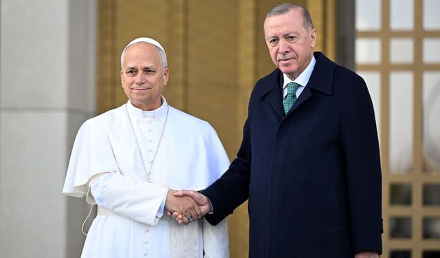 Cumhurbaşkanı Erdoğan Ankara'da Papa 14. Leo ile bir araya geldi