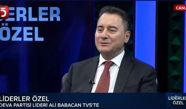Ali Babacan TV5'e konuştu: Yeni Anayasa söylemi Erdoğan’ın adaylığı için