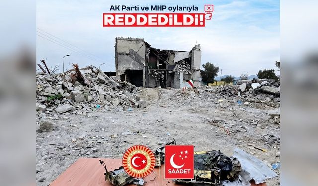 Saadet Partisi'nin ABD ve İsra*l’in İran saldırılarına ilişkin soru önergesine AK Parti ve MHP’den ret