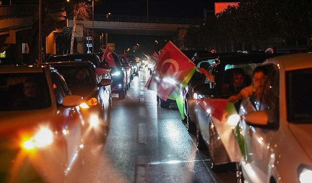 İstanbul'da Gazze'ye destek için araç konvoyu oluşturuldu