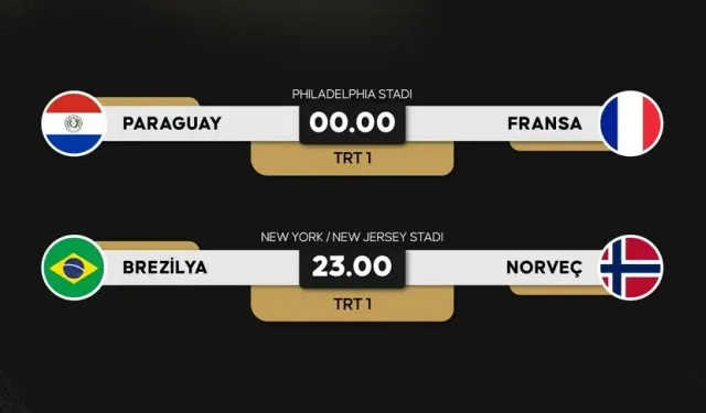 2026 FIFA Dünya Kupası son 16 turunda yarın 2 maç oynanacak