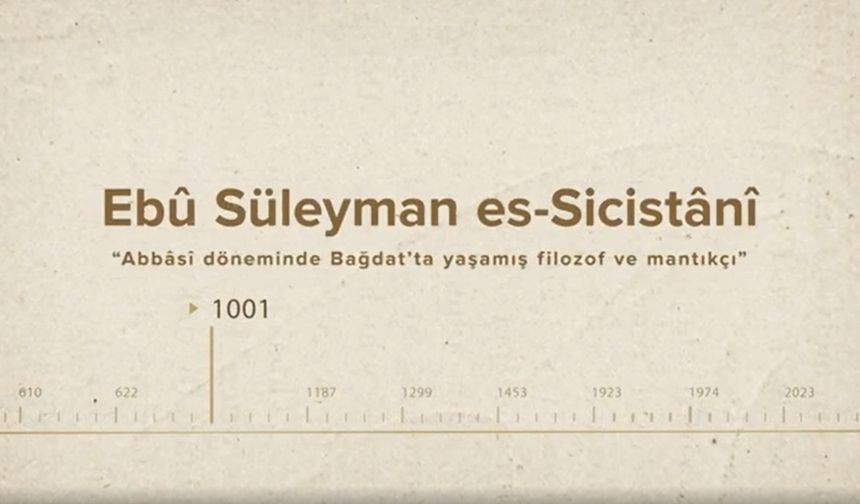 Ebû Süleyman es-Sicistânî... İslam Düşünürleri - 125. Bölüm