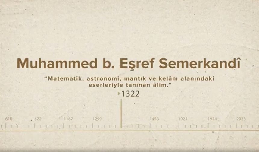 Muhammed b. Eşref Semerkandî... İslam Düşünürleri - 159. Bölüm