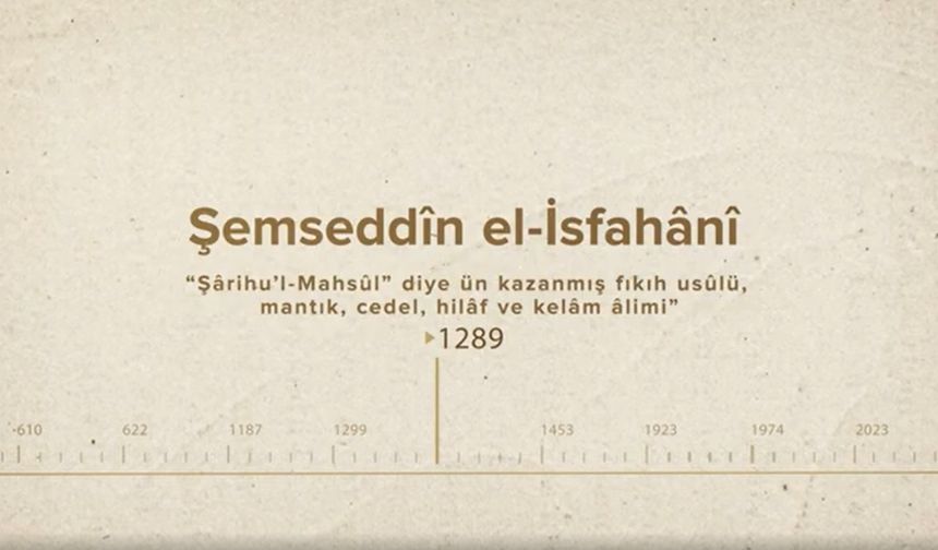 Şemseddîn el-İsfahânî... İslam Düşünürleri - 163. Bölüm