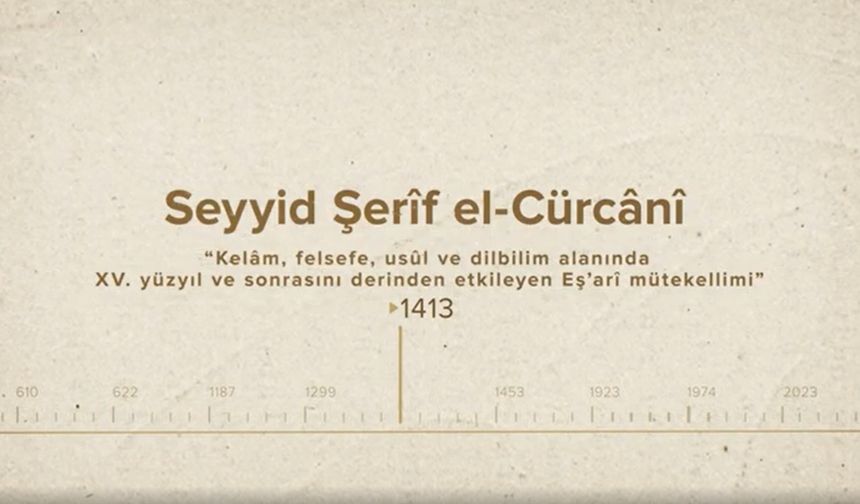 Seyyid Şerîf el-Cürcânî... İslam Düşünürleri - 168. Bölüm