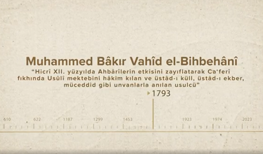 Muhammed Bâkır Vahîd el-Bihbehânî... İslam Düşünürleri - 41. Bölüm