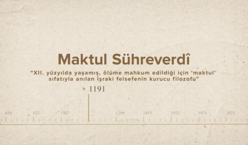 Maktul Sühreverdî... İslam Düşünürleri - 242. Bölüm