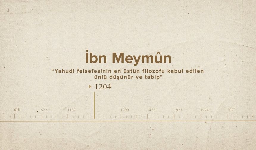 İbn Meymûn... İslam Düşünürleri - 243. Bölüm