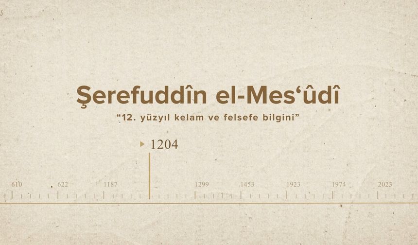 Şerefuddîn el-Mes‘ûdî... İslam Düşünürleri - 244. Bölüm