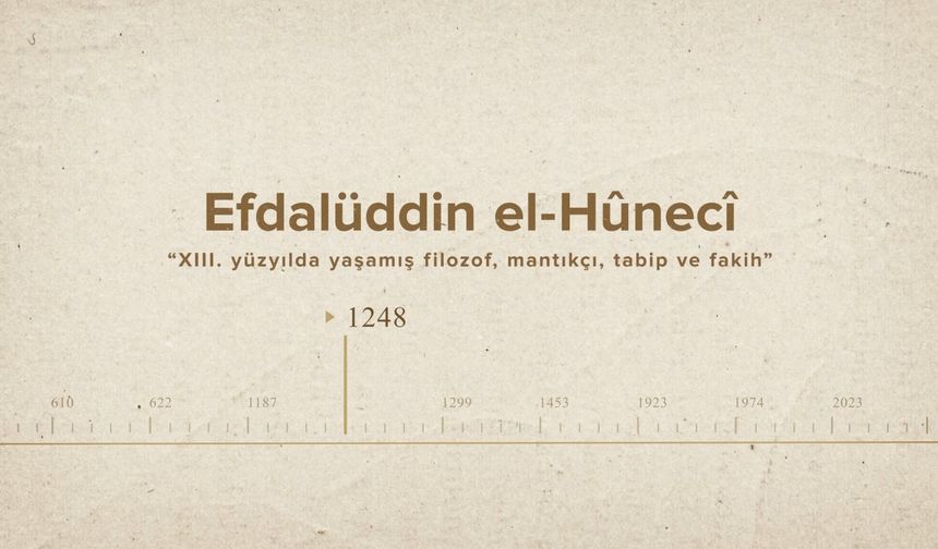 Efdalüddin el-Hûnecî... İslam Düşünürleri - 247. Bölüm