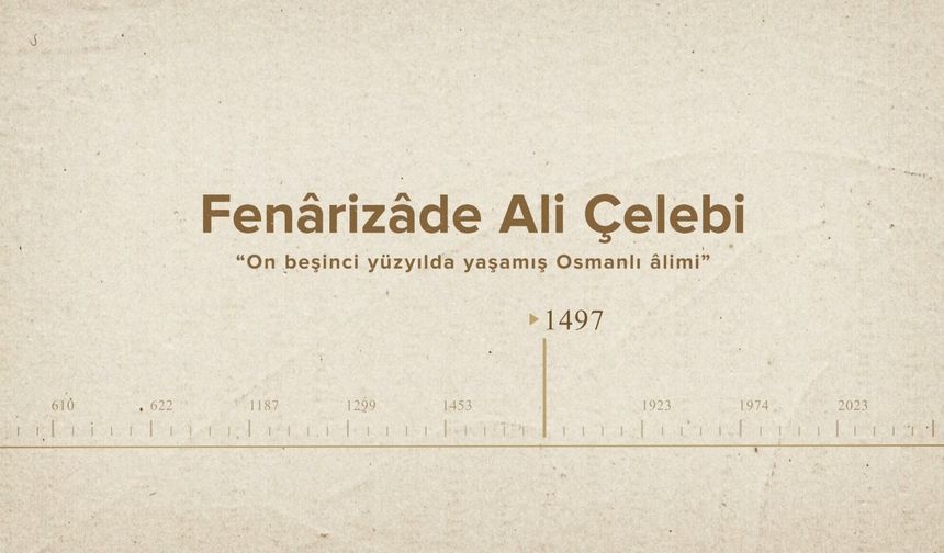 Fenârizâde Ali Çelebi... İslam Düşünürleri - 303. Bölüm