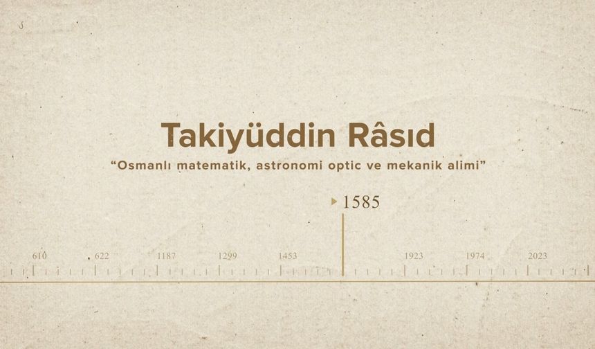 Takiyüddin Râsıd... İslam Düşünürleri 316. Bölüm