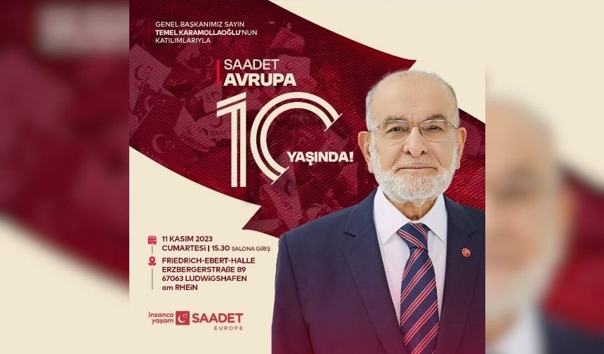 🔴 #CANLI | Saadet Avrupa 10 Yaşında Özel Yayın | 11.11.2023