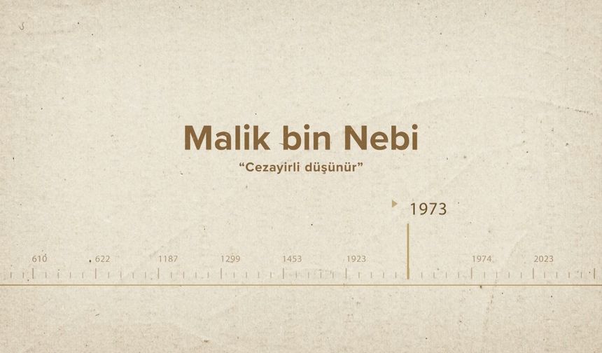 Malik bin Nebi... İslam Düşünürleri - 524. Bölüm