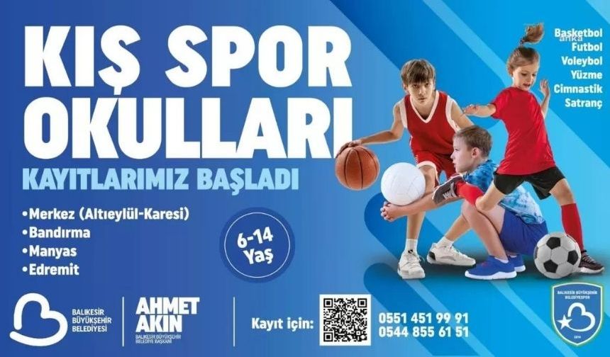 Balıkesir'de kış spor okulları için kayıt dönemi başladı