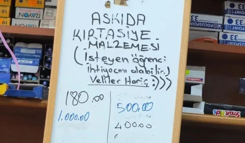 Okullar açıldı masraflar arttı! Askıda kırtasiye uygulaması velilerin ilgisini çekti