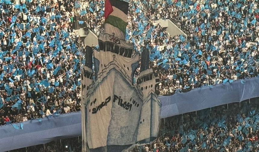 Beşiktaş taraftarından Filistin koreografisi