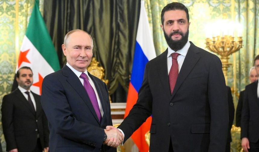 Rusya Devlet Başkanı Putin ve Suriye Cumhurbaşkanı Şara Moskova'da görüştü