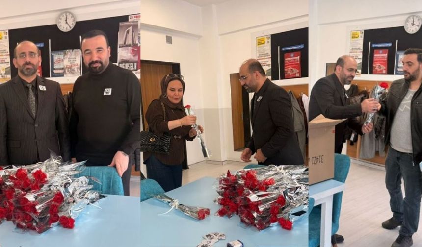 Öldürülen öğretmen sonrası okullarda anlamlı ziyaret: Mehmet Faruk Ertekin’den öğretmenlere karanfil