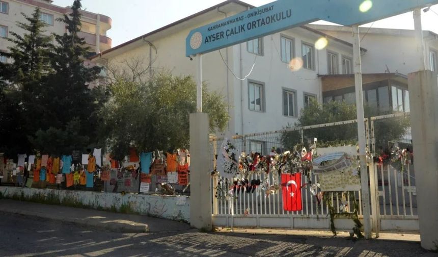 9 kişinin hayatını kaybettiği Ayser Çalık Ortaokulu'nda sessiz 23 Nisan
