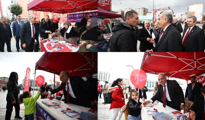 Tuğrul Yalçınkaya'dan Saadet İstanbul'un Bağcılar'da kurulan standlarına ziyaret