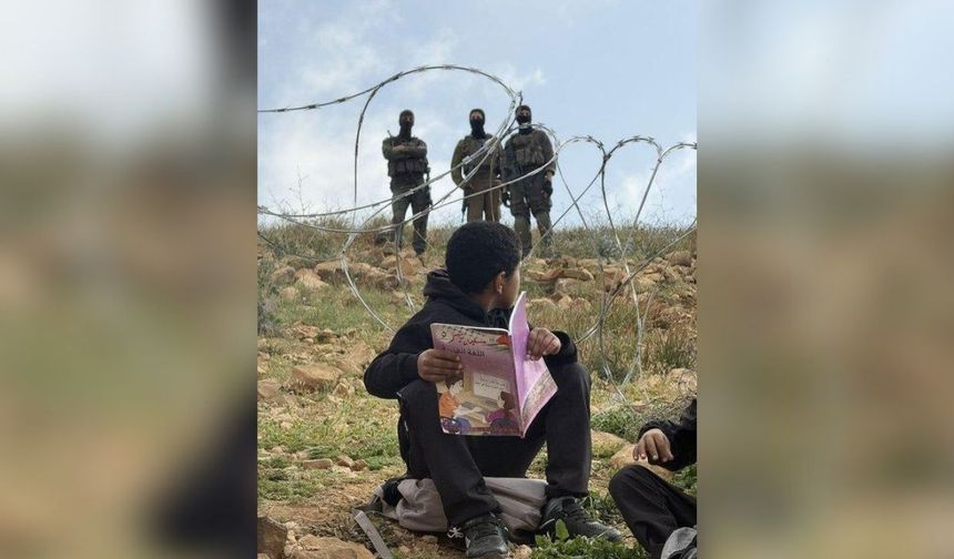 Siyonist zulmü sınır tanımıyor: Okul yoluna dikenli tel örgü!