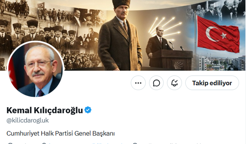 Kemal Kılıçdaroğlu X'te titrini "CHP Genel Başkanı" yaptı