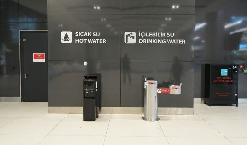 Havalimanlarında ücretsiz su sebilleri yaygınlaşıyor
