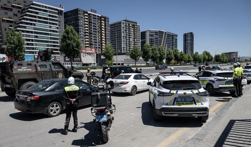 Ankara'da NATO Liderler Zirvesi kapsamında asayiş ve trafik denetimi yapıldı