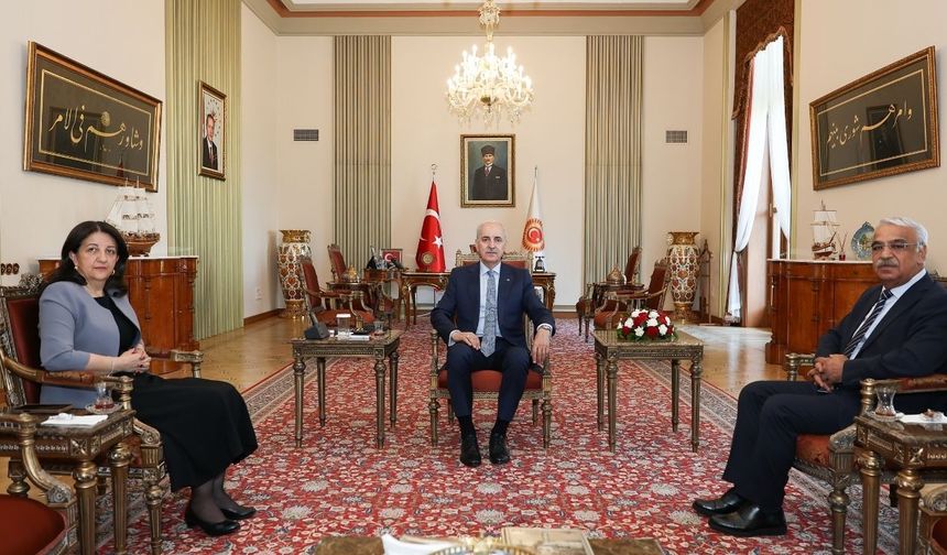 TBMM Başkanı Kurtulmuş, DEM Parti heyetini kabul etti