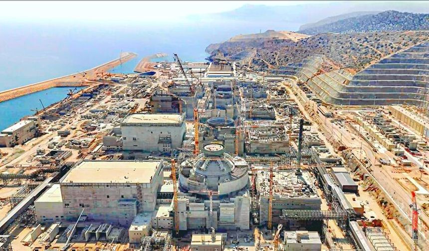 Akkuyu Nükleer Güç Santrali'nden yıl sonuna kadar ilk elektrik üretimi gerçekleştirilecek