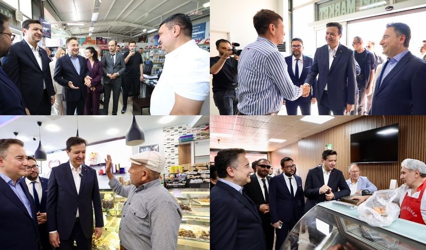 Arıkan ve Babacan, Antalya'da esnafı ziyaret etti