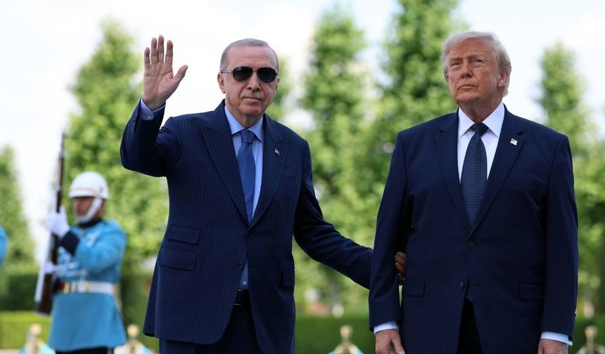 Cumhurbaşkanı Erdoğan, ABD Başkanı Trump'ı resmi törenle karşıladı
