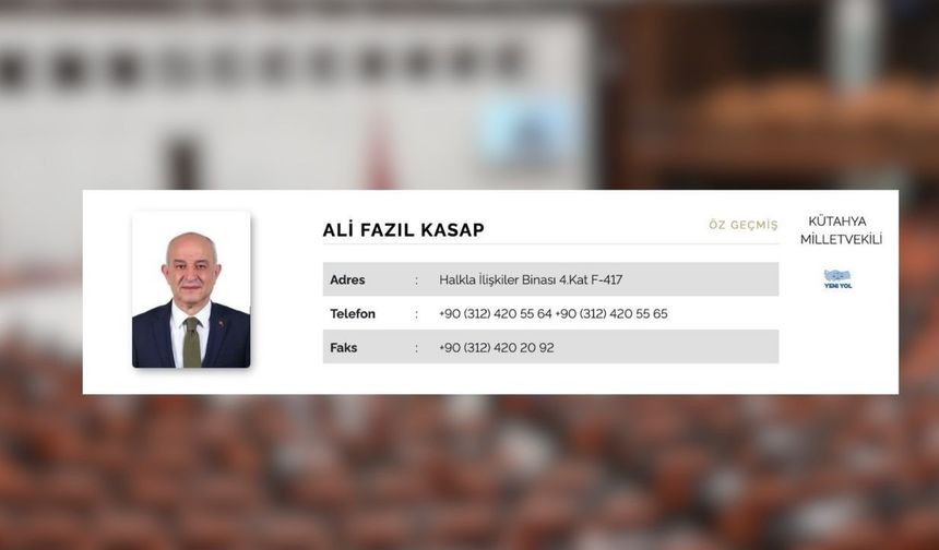Kütahya Milletvekili Ali Fazıl Kasap, Yeni Yol'a katıldı