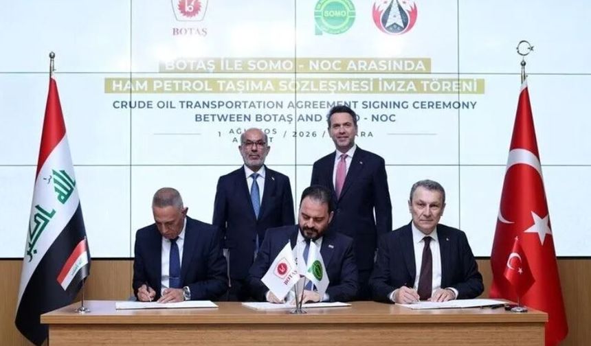 Irak-Türkiye Ham Petrol Boru Hattı'nın kullanımına ilişkin 1 yıllık anlaşma imzalandı