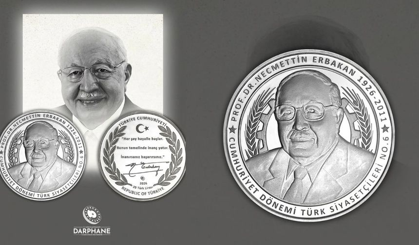 Darphane, Prof. Dr. Necmettin Erbakan'a özel hatıra parayı satışa sundu