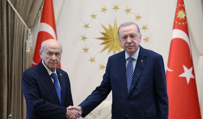 Cumhurbaşkanı Erdoğan, MHP Genel Başkanı Bahçeli'yi kabul etti
