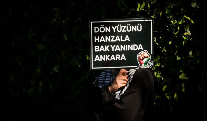 Ankara'da işgalci İsrail'in Gazze'ye yönelik saldırıları protesto edildi