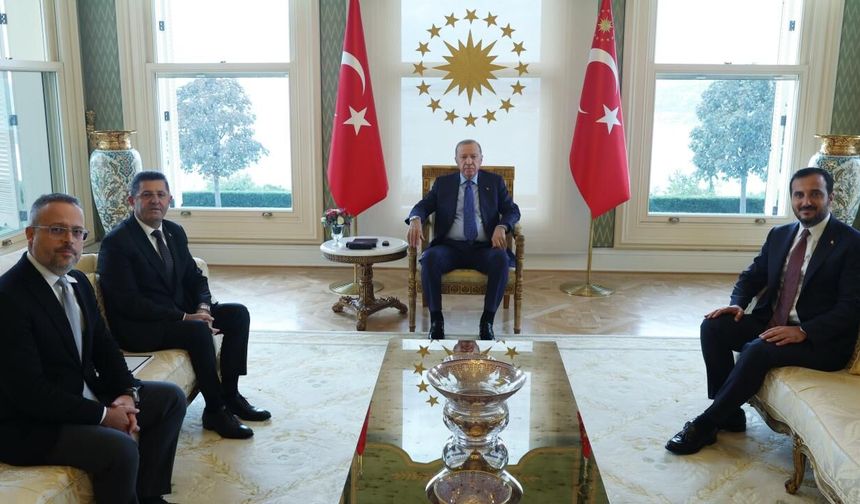 Cumhurbaşkanı Erdoğan, Çekmeköy Belediye Başkanı Çerkez'i ve Şile Belediye Başkan Vekili Terzi'yi kabul etti
