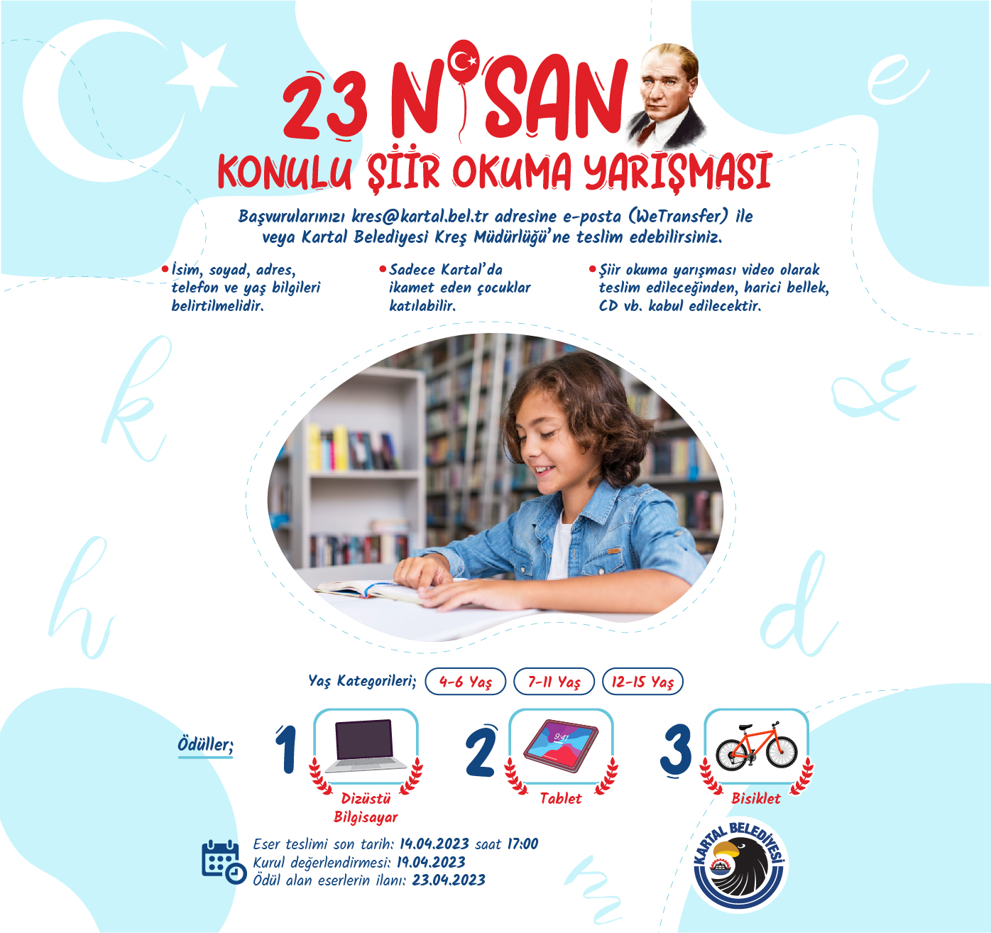 Kartal Belediyesi’nin 23 Nisan’a Özel Ödüllü Resim ve Şiir Okuma Yarışması Başladı (1)